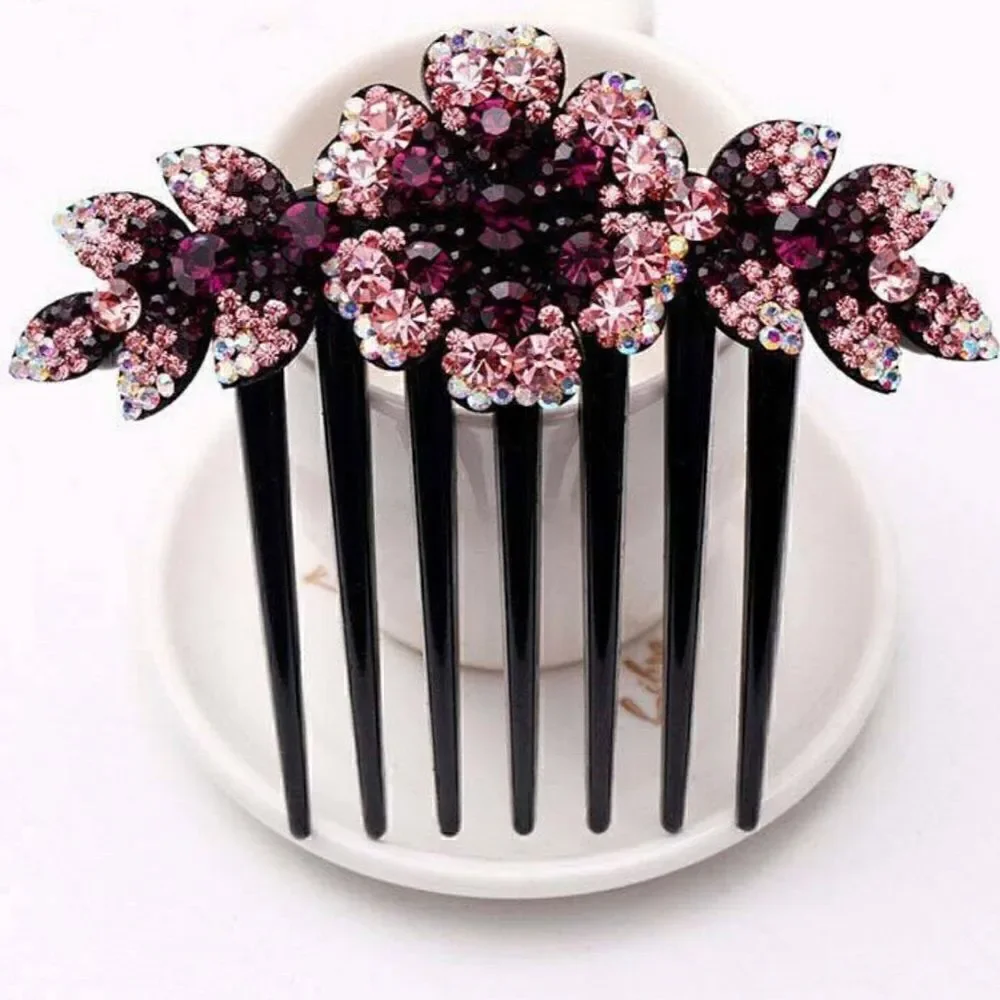 They are here! Beautiful Crystal Hair Combs